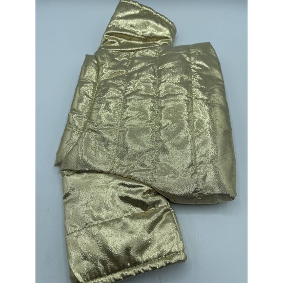Build A Bear Shinny Gold Ruffle Jacket Puffer Coat Teddy Bear Clothes Accessory - Picture 4 of 4